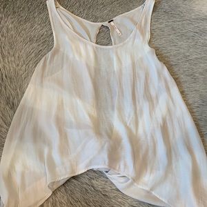 Free people high low grey and white ombré tank XS